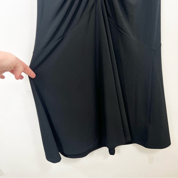 J. Crew Ruched Center Seam Dress in Matte Jersey in Black Size XS NWT - Picture 9 of 12